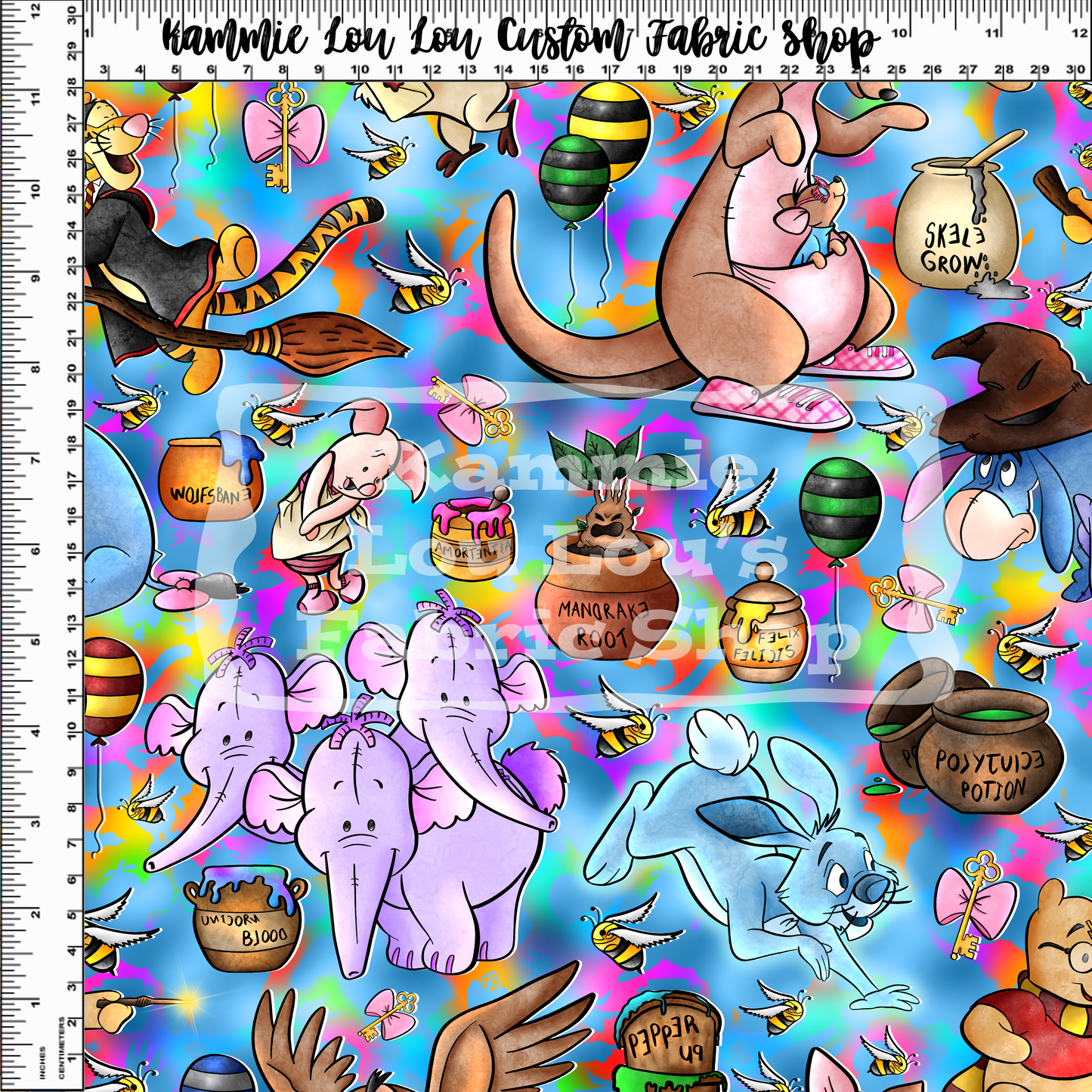 R123 Pooh Potter - PP BLUE RAINBOW NO HEX