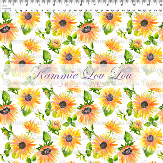 R124 - Wildflowers - Dainty Floral on White