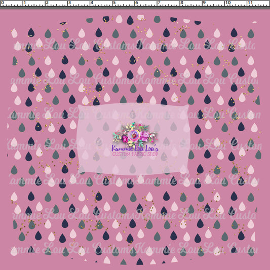 R124 Autumn Tales - Pink Raindrops