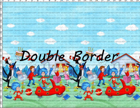 R124 Crazy Cat - One Rainy Day - Double Border