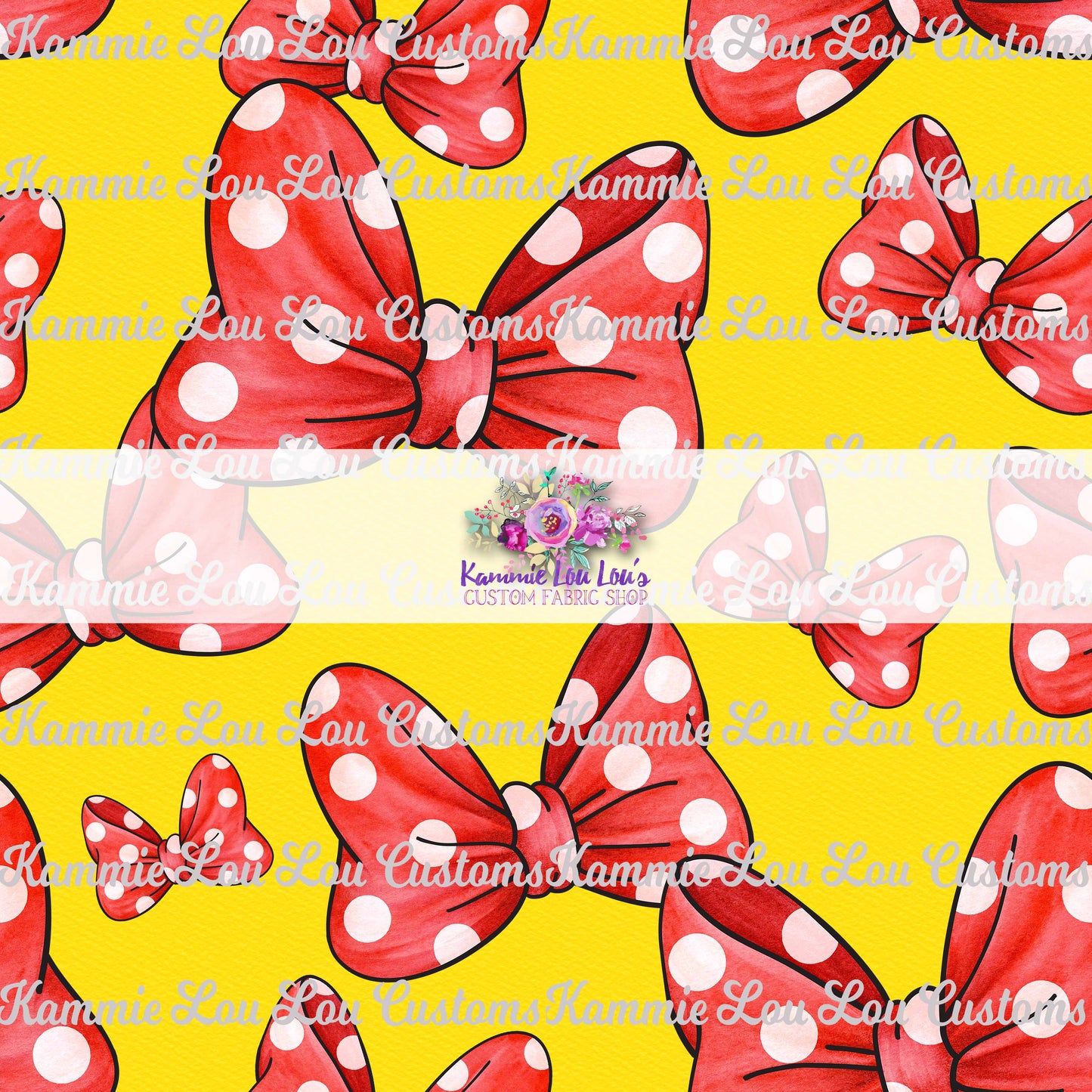 R124 Magical Escape - Classic Mouse -Bows on Yellow