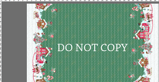 R124 Winter Wonderland -Double Border - Wonderland - GREEN