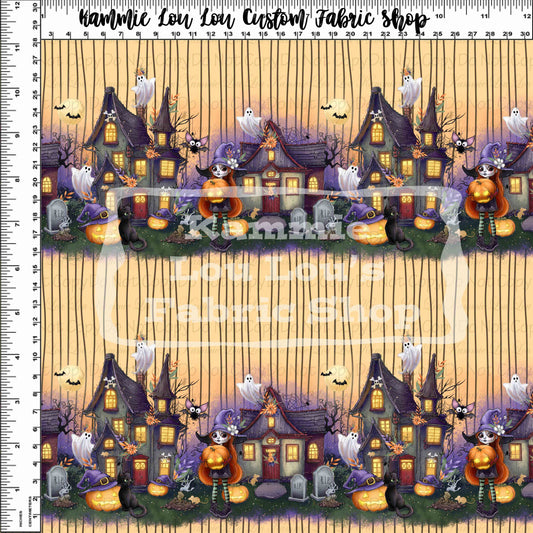 R125 Happy Halloween - Mini Rows - Orange 6 inch