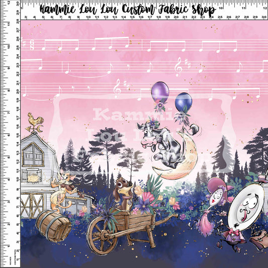 R125 Nursery Rhymes - Main Rows - Pink