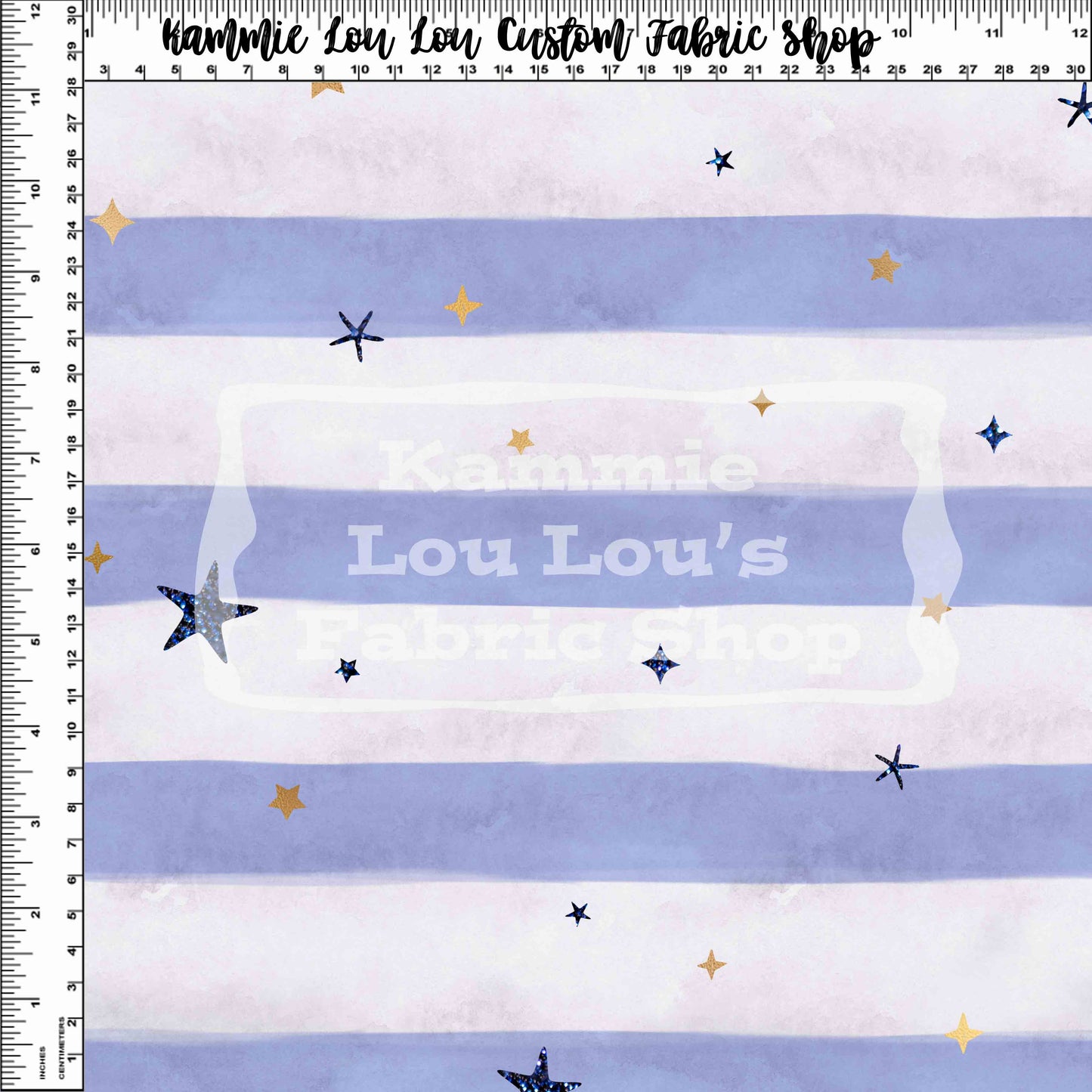 R125 Starry Seas - Sea Stripes Blue Horizontal