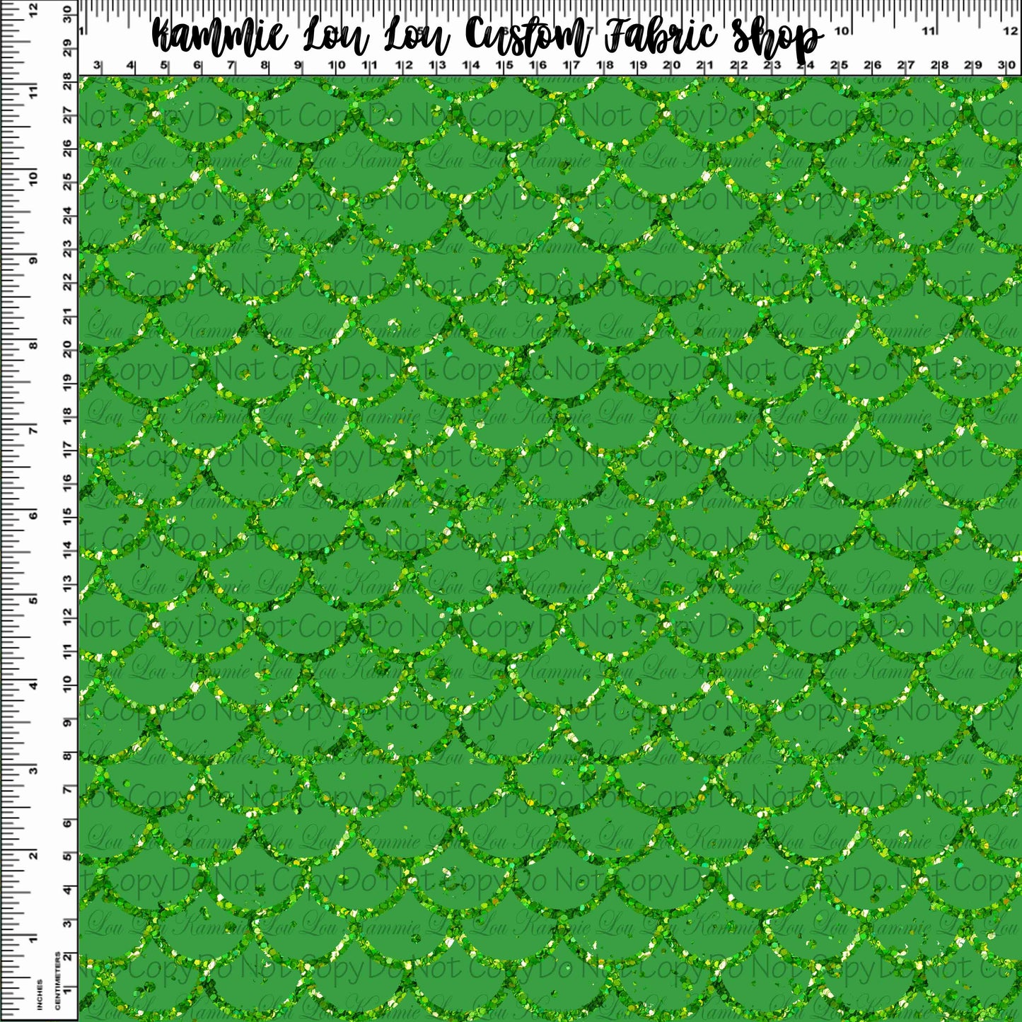 R126 Young Sea Monster - Glitter Green Scales