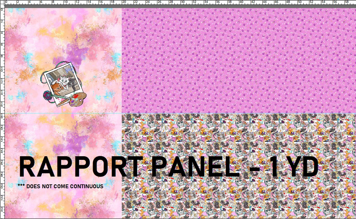 Aristo-Artists - Tiny Yard Rapport Panel 58"W x 36"H