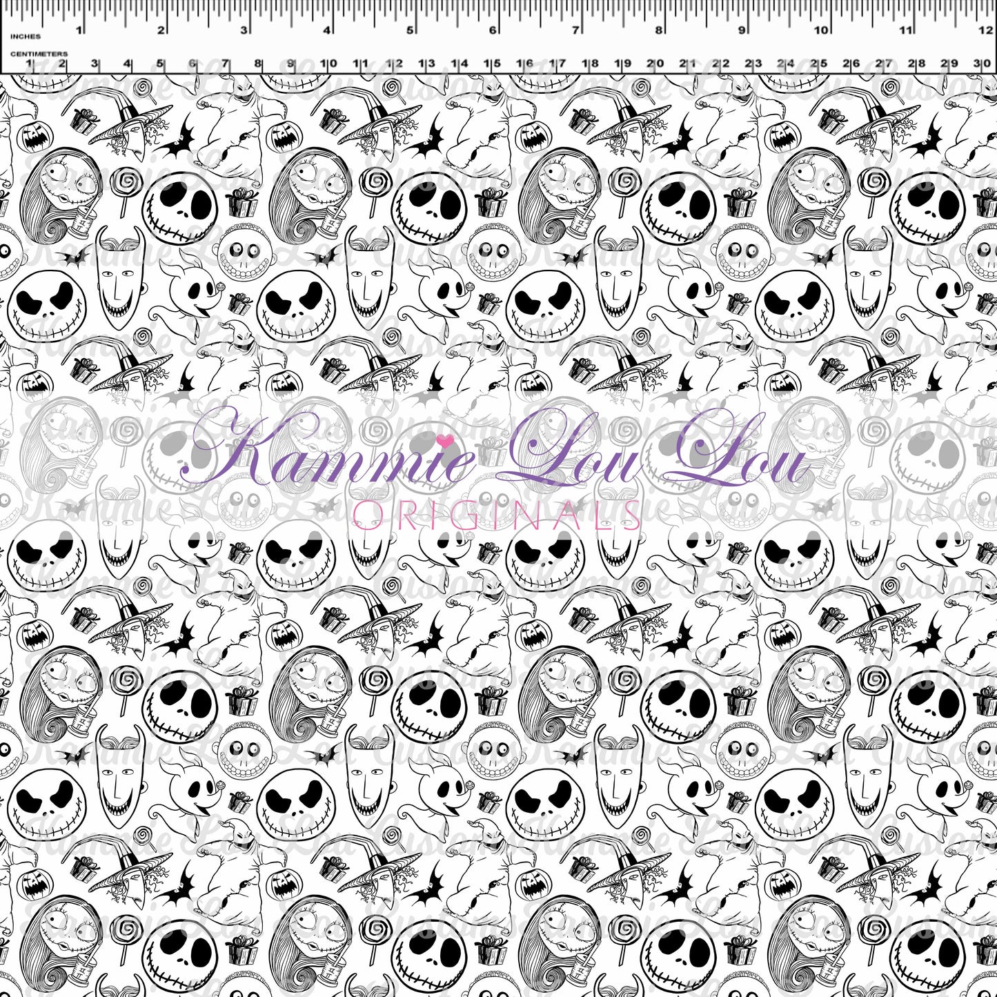 R107 Pumpkin King II - Monochrome Toss - White