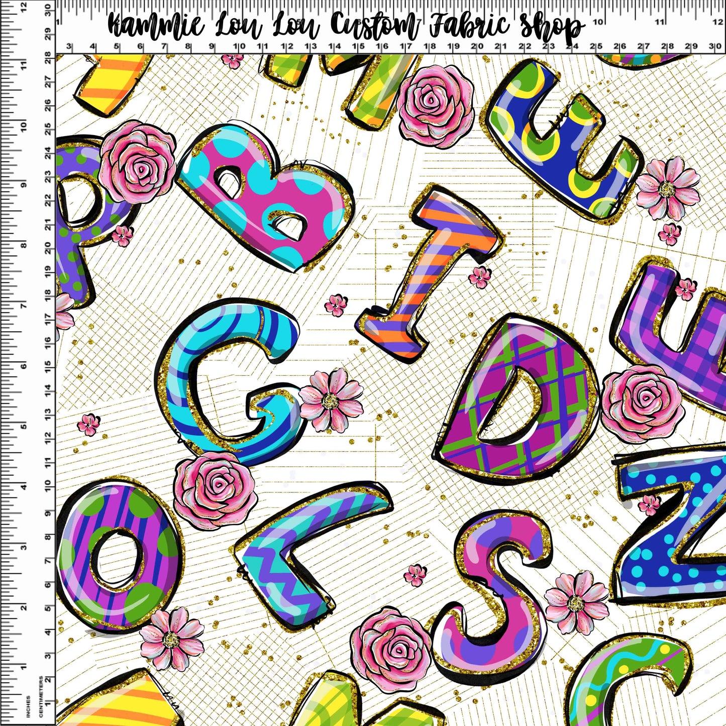 R117 Back to School - Dollhouse Collection - Letter Toss White