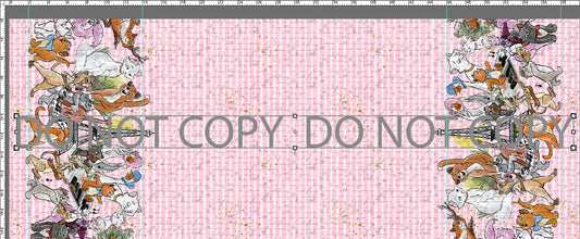 Cool Cats - Double Border Pink