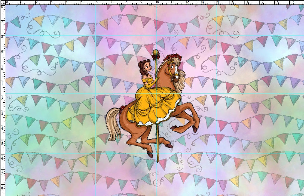 Carousel Dreams - Panel - CHILD -Rose