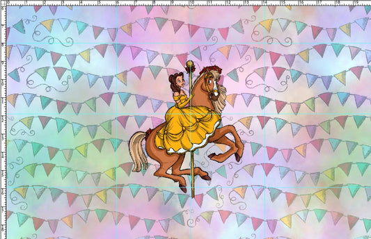 Carousel Dreams - Panel - CHILD -Rose