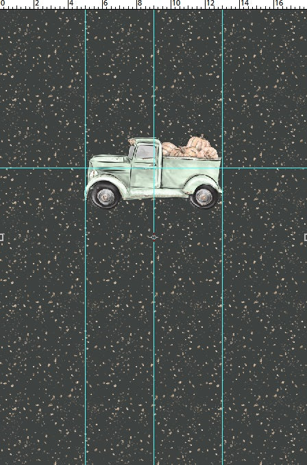 Fall Elegance - Panel - Truck o Pumpkins - ADULT