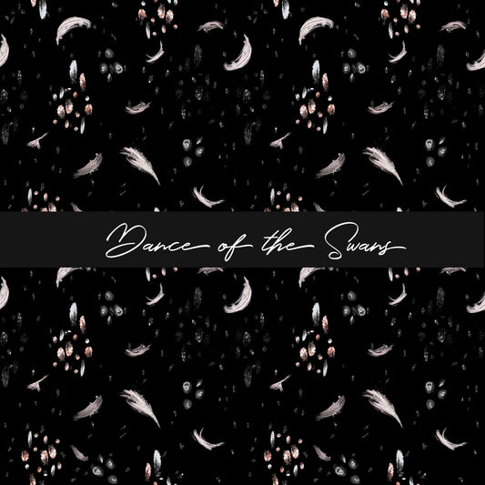 Round 108 Tiny Dancer - Feathers on black