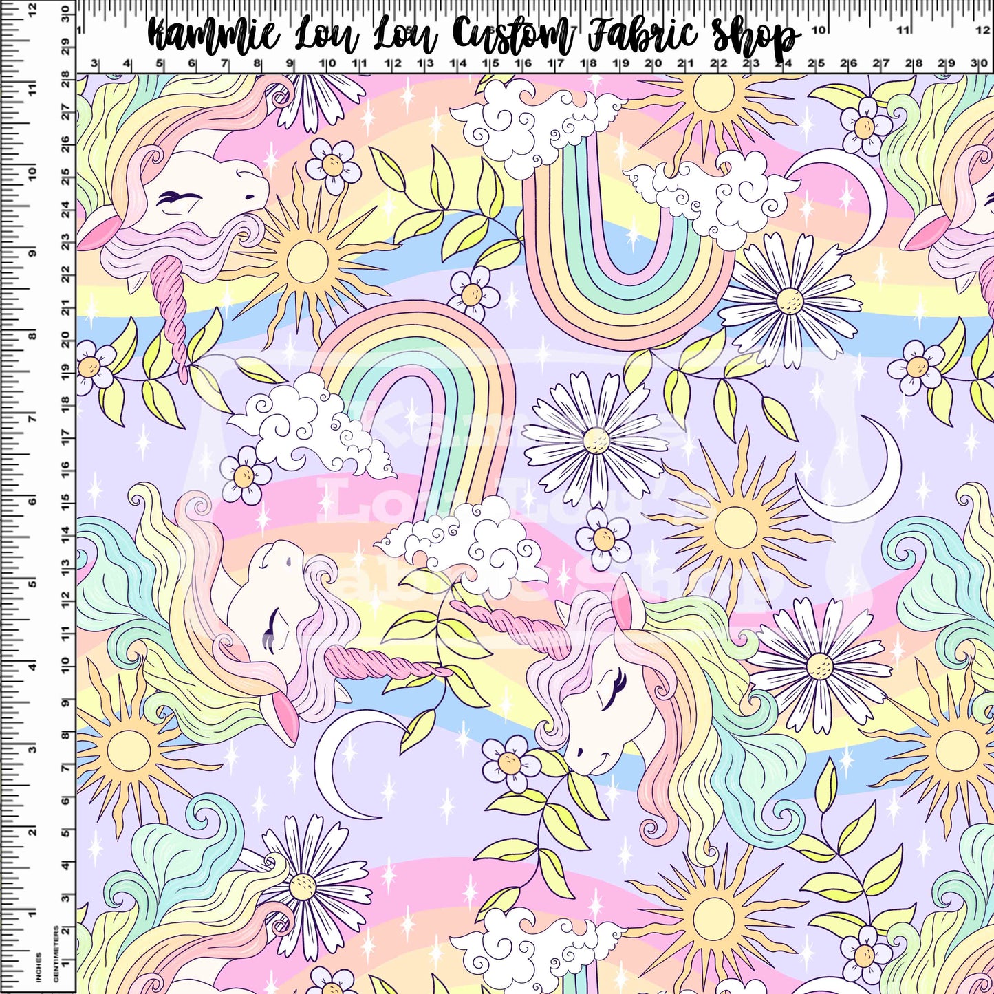 Sunshine & Unicorns - Main - Pastel - Regular Scale