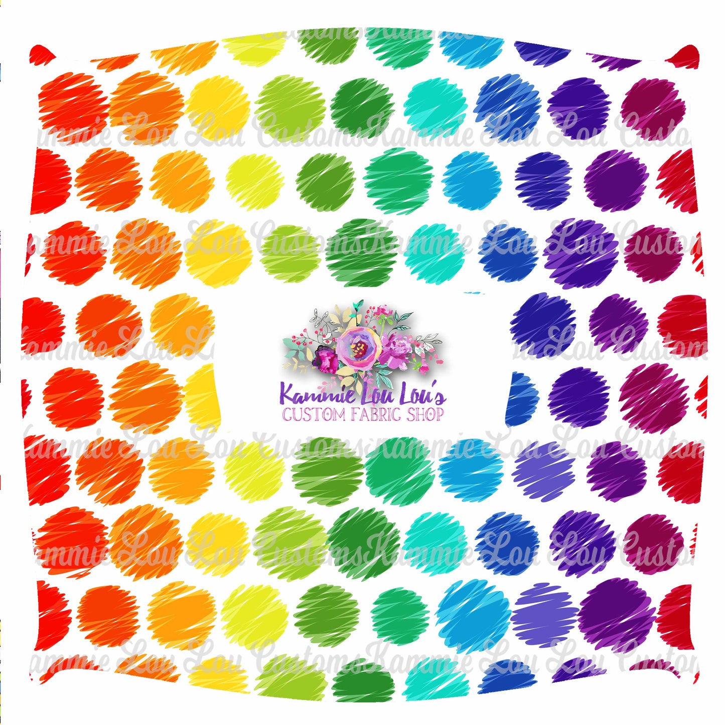 R124 Crazy Cat - Rainbow Sketch Dots
